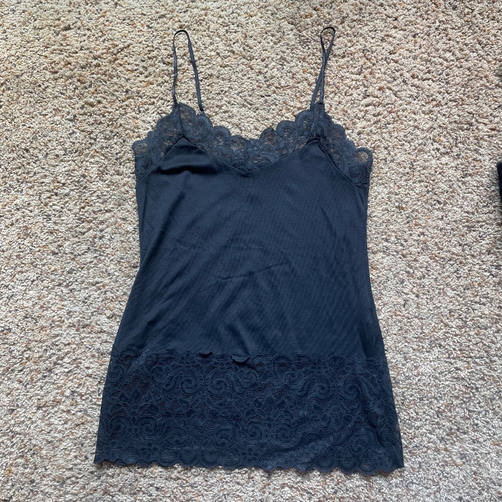White House Black Market Laced Tank Top Size Small